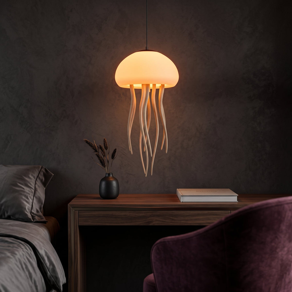 LED Night Light Shaped Like Jellyfish With USB