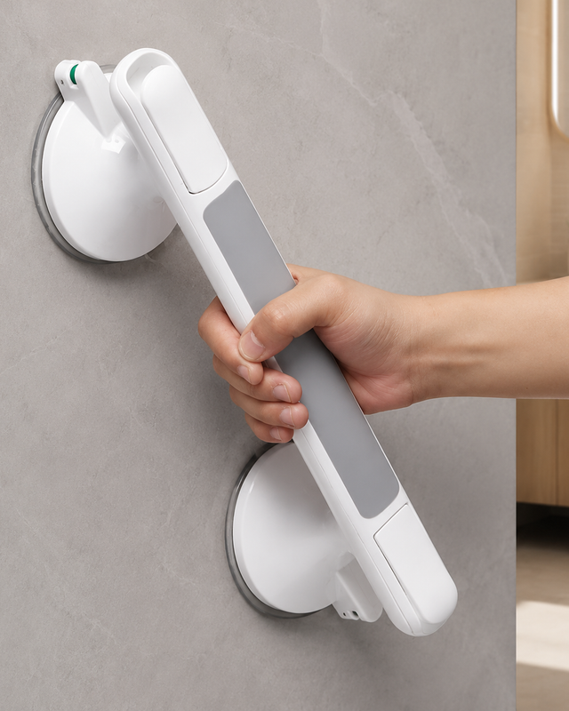 Bathroom Safety Grab Handle with Suction Mount