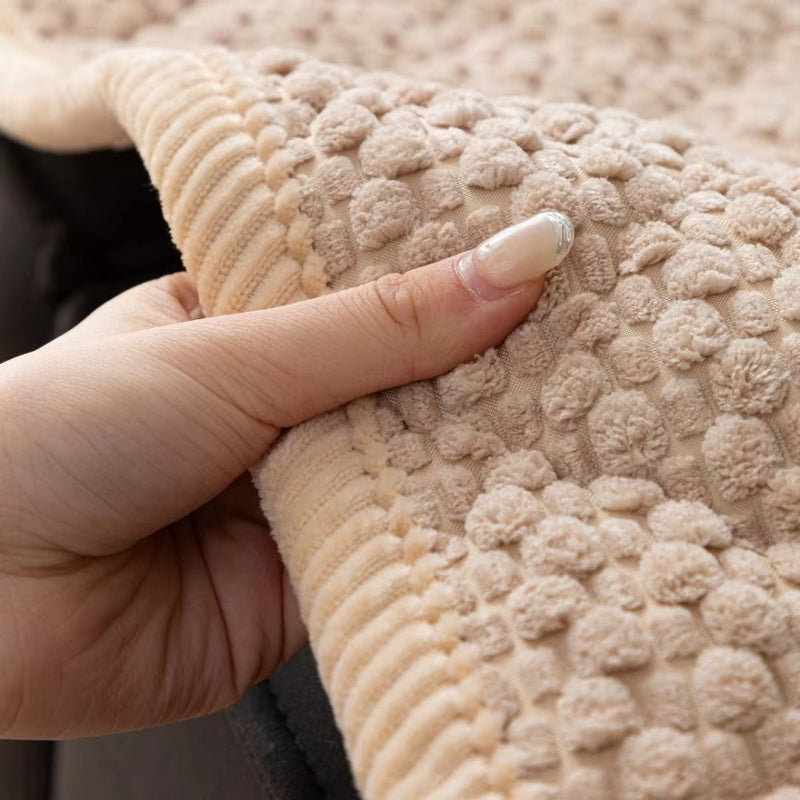 Sofa seat protector cover with quilted pattern