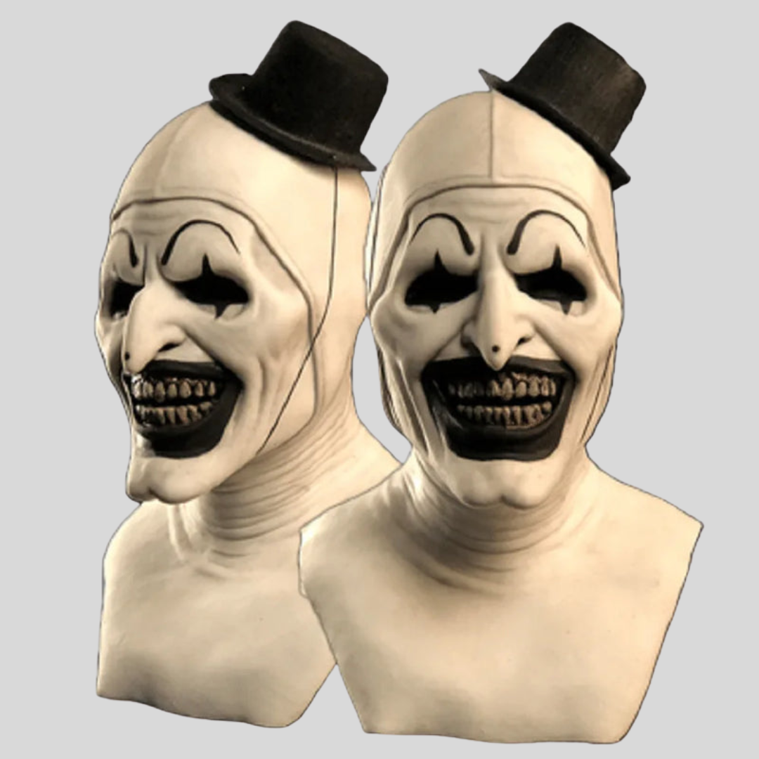 Halloween Costume with Scary Clown Design and Matching Mask