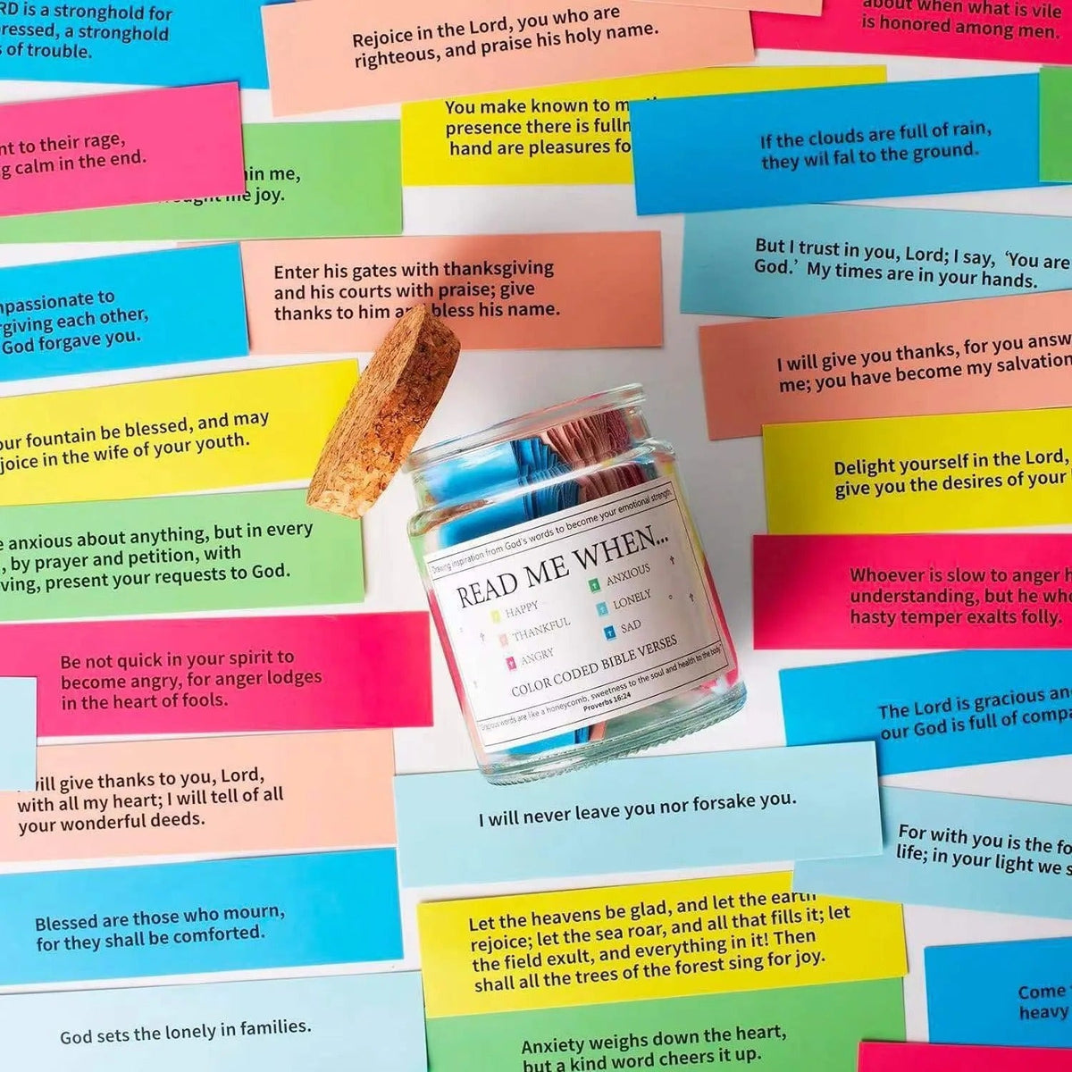 Bible Quote Jar with Daily Inspirational Scripture Messages