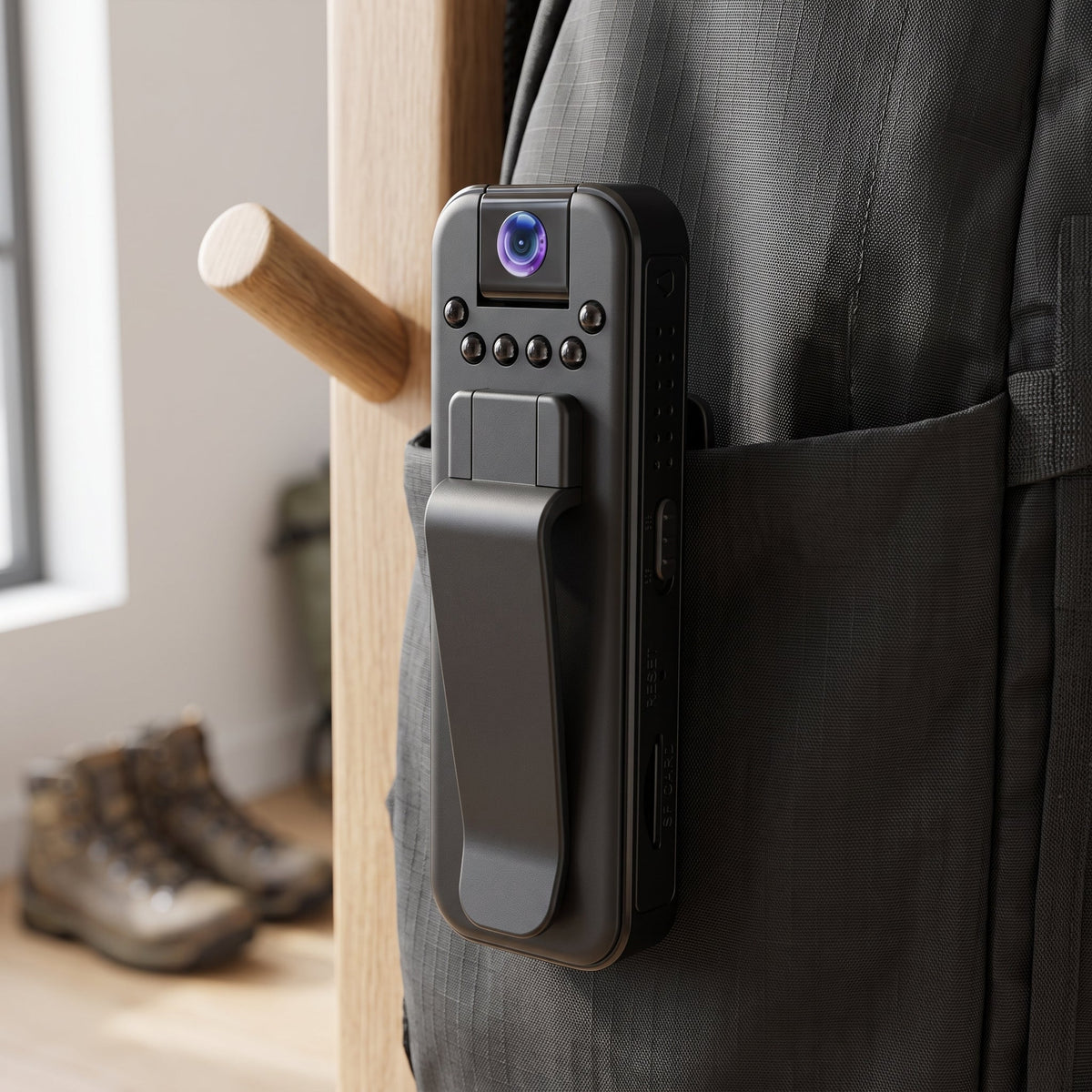Mini sport camera with clip and night recording