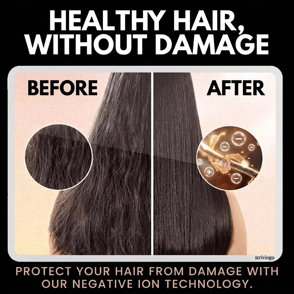 Rotating 3 in 1 hair styler with adjustable temperature