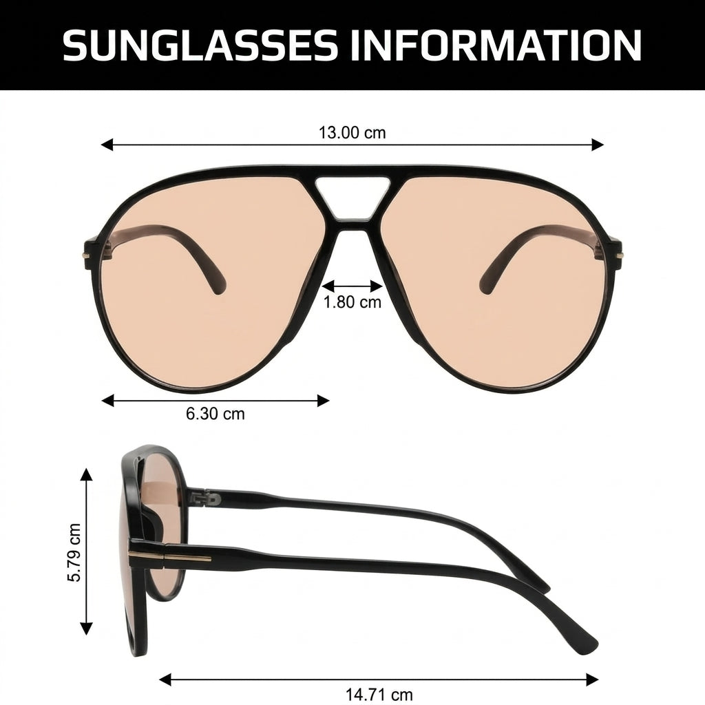Sunglasses Oversized Square Aviator Unisex Style