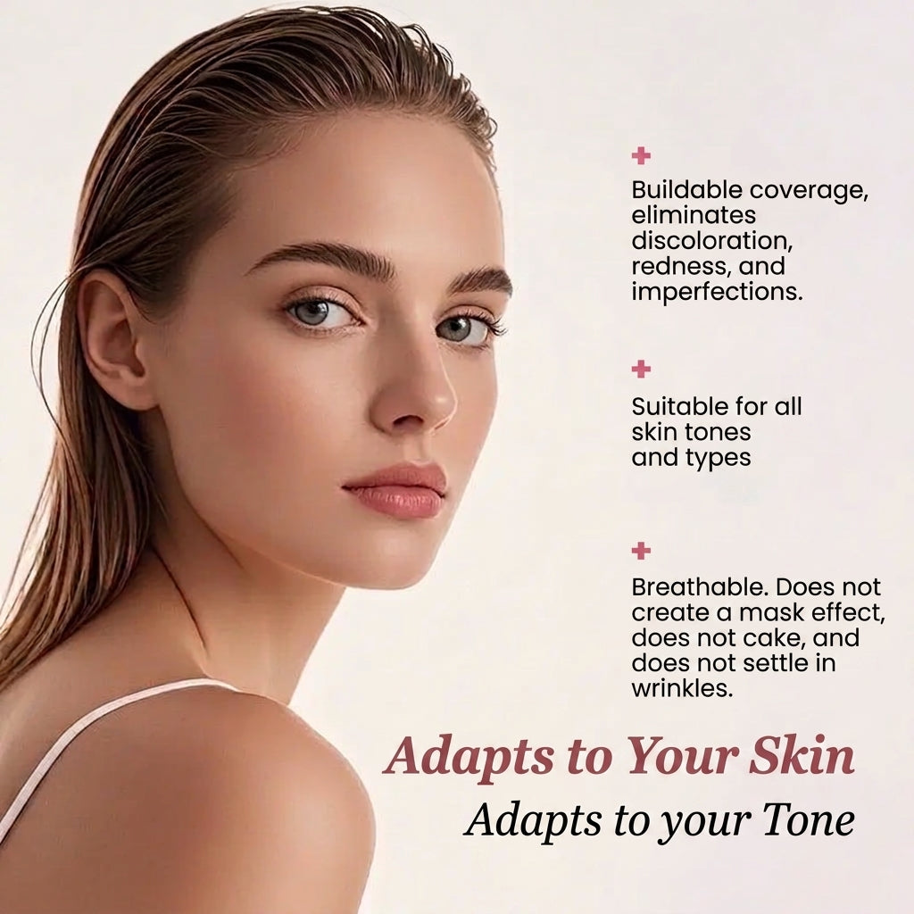 Face Foundation with Shade Adapting Coverage for Fine Lines