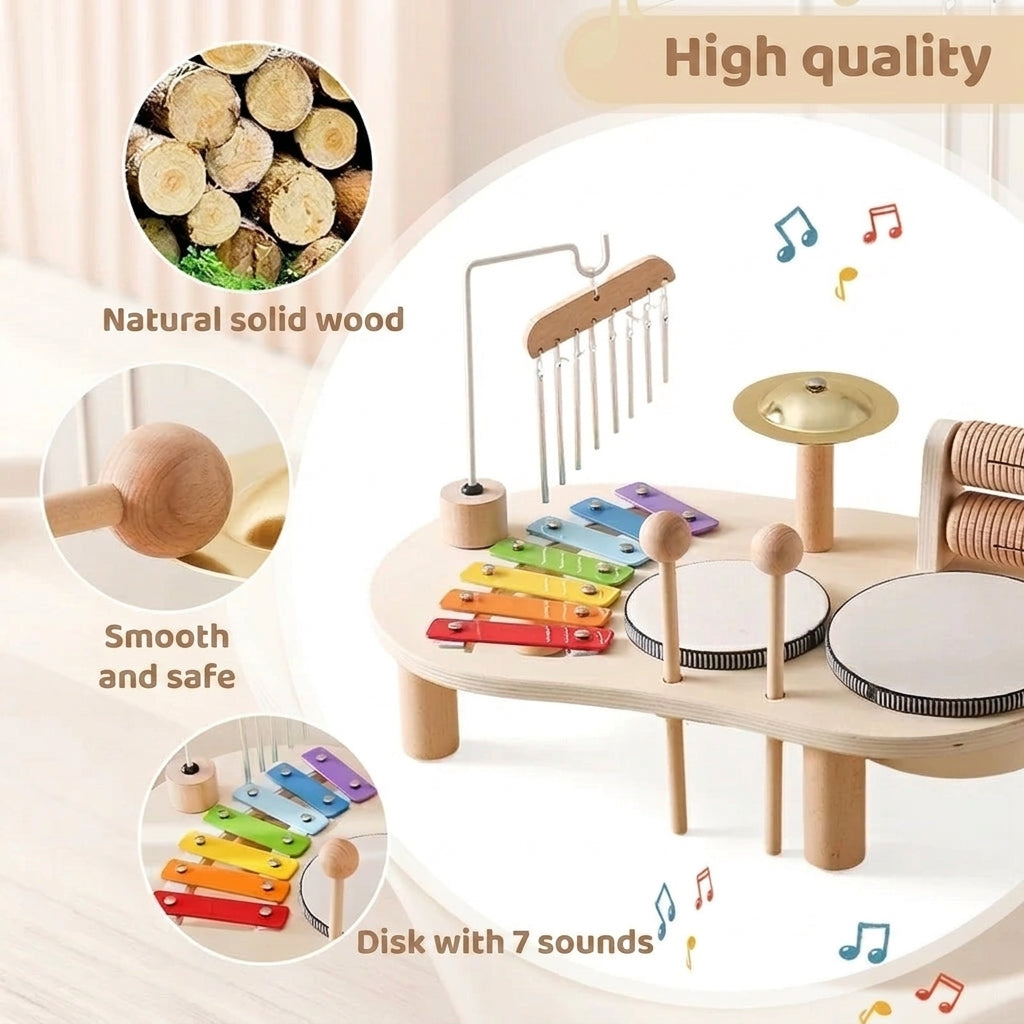 Musical xylophone table with bells for baby sensory play