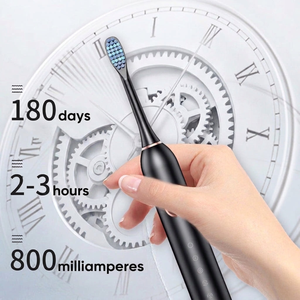 Sonic toothbrush with multiple modes and long battery life