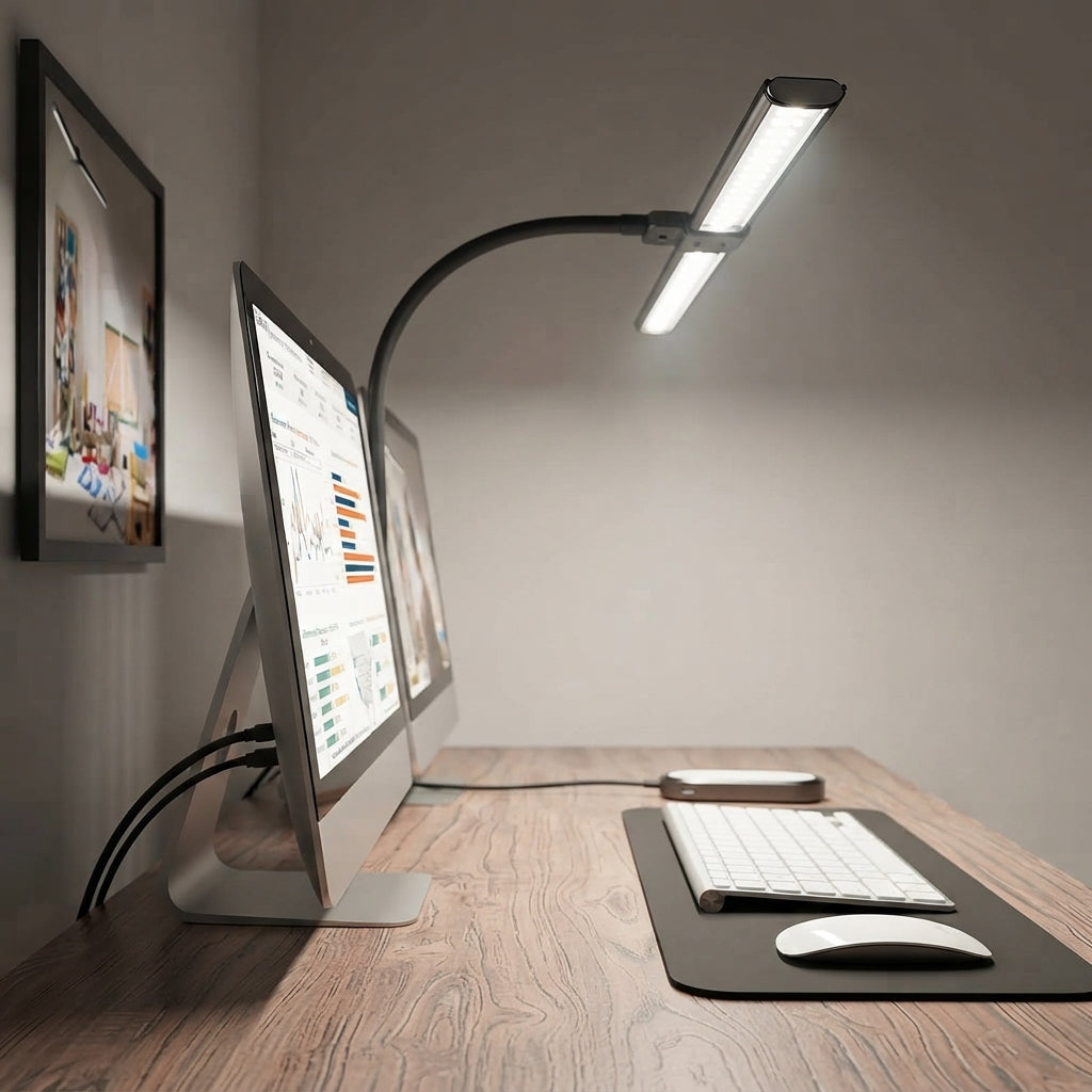 Desk Lamp With Flexible Neck And Dimmable Light