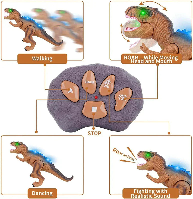 Remote Control Tyrannosaurus Dinosaur Toy with Roaring Sounds