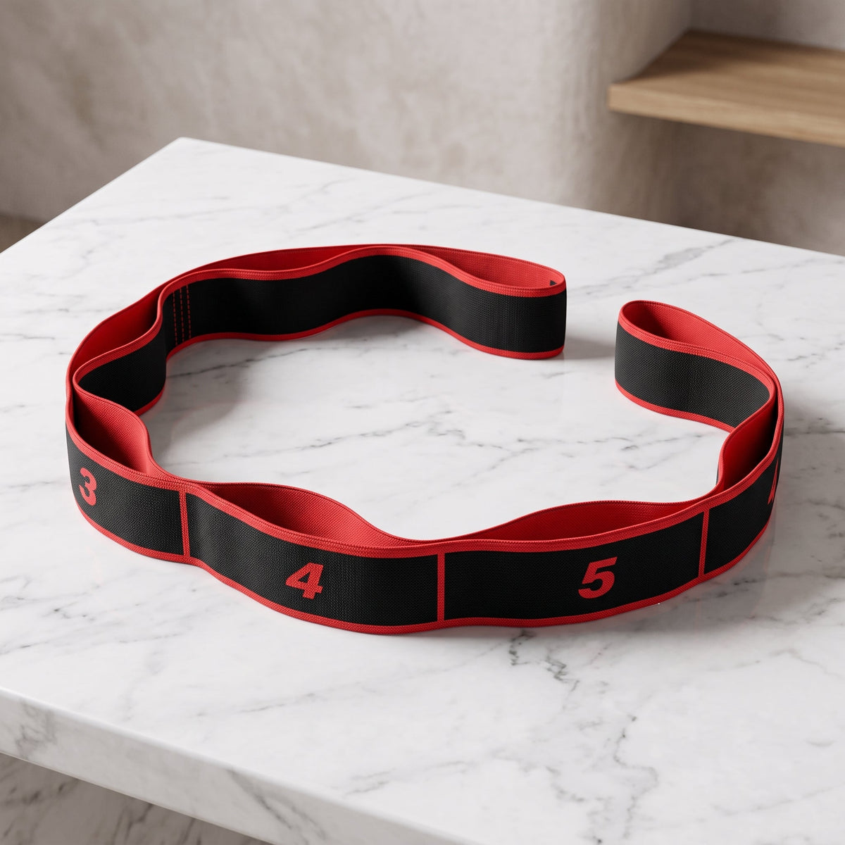 Stretching Belt Elastic Resistance Yoga Pilates Fitness - red