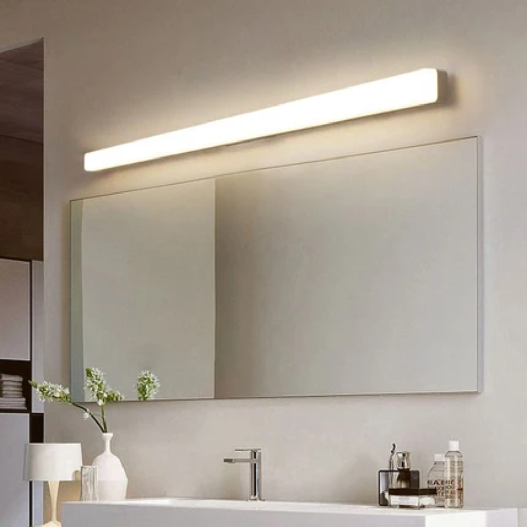 Flush mount ceiling light with slim linear design - warm light