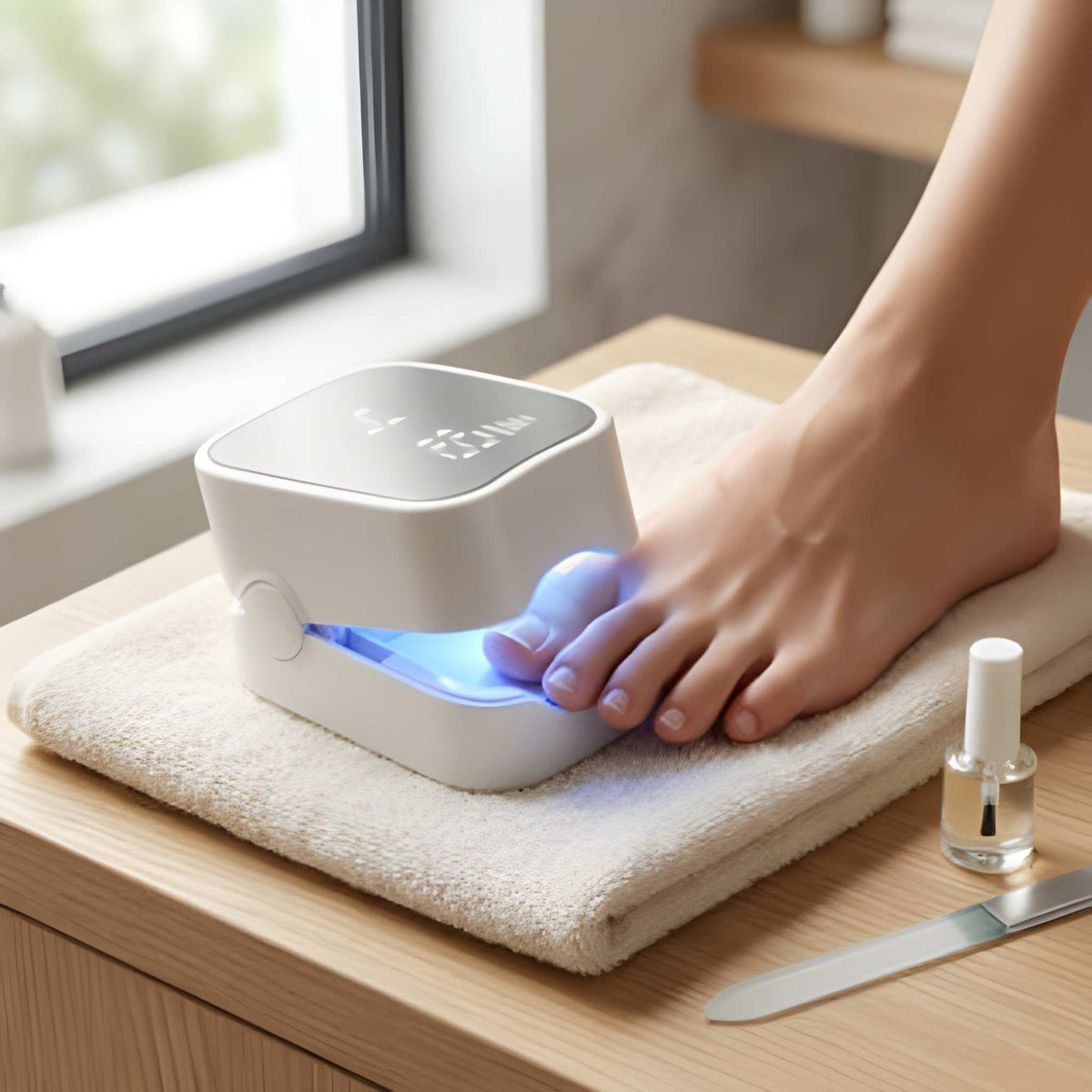 Laser nail treatment device with dual mode technology