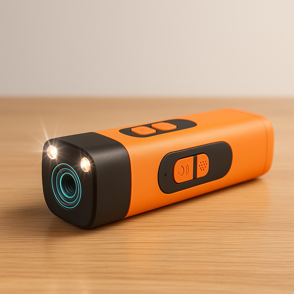 Anti-bark dog trainer device with ultrasonic training range