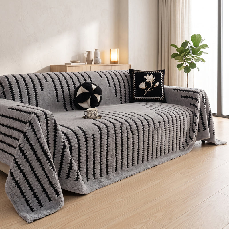 Sofa Cover With Anti Slip Design - ash twilight