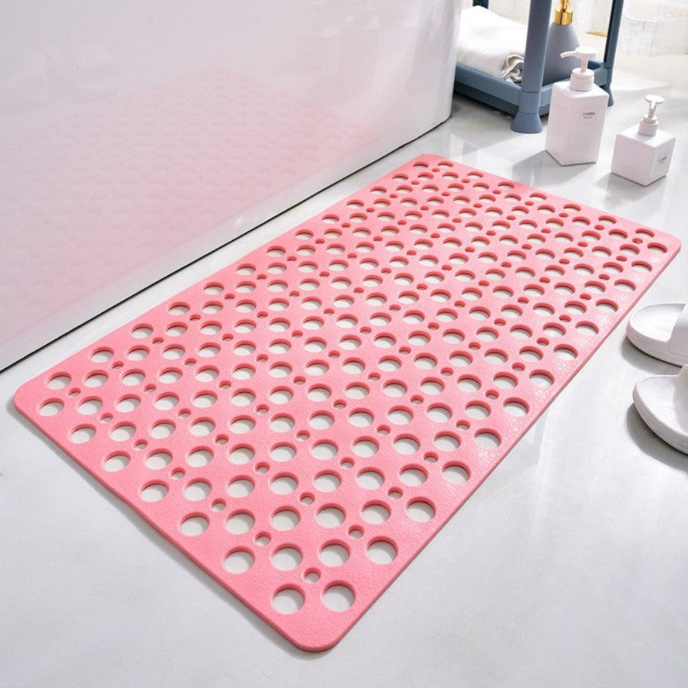 Bath Mat with Non Slip Drainage Holes - pink