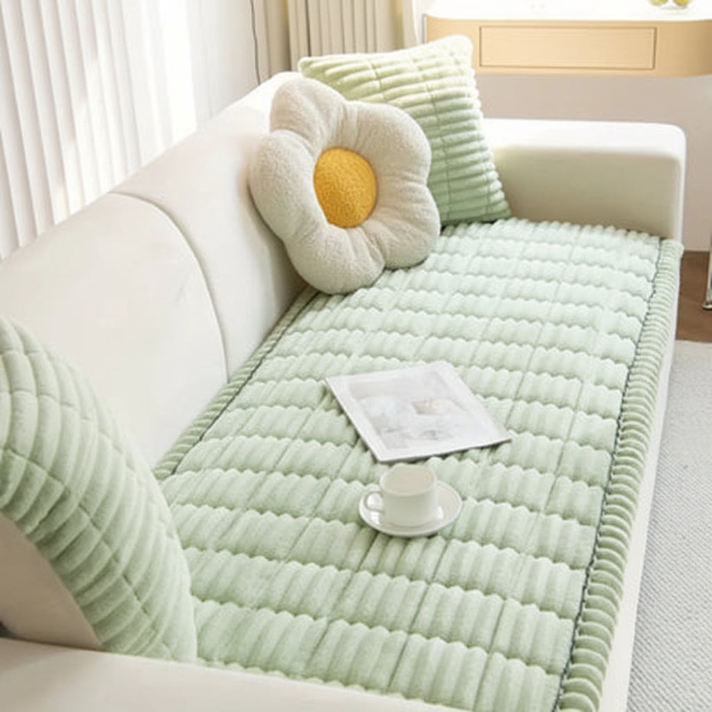 Sofa Seat Cover Quilted Non Slip Winter Style