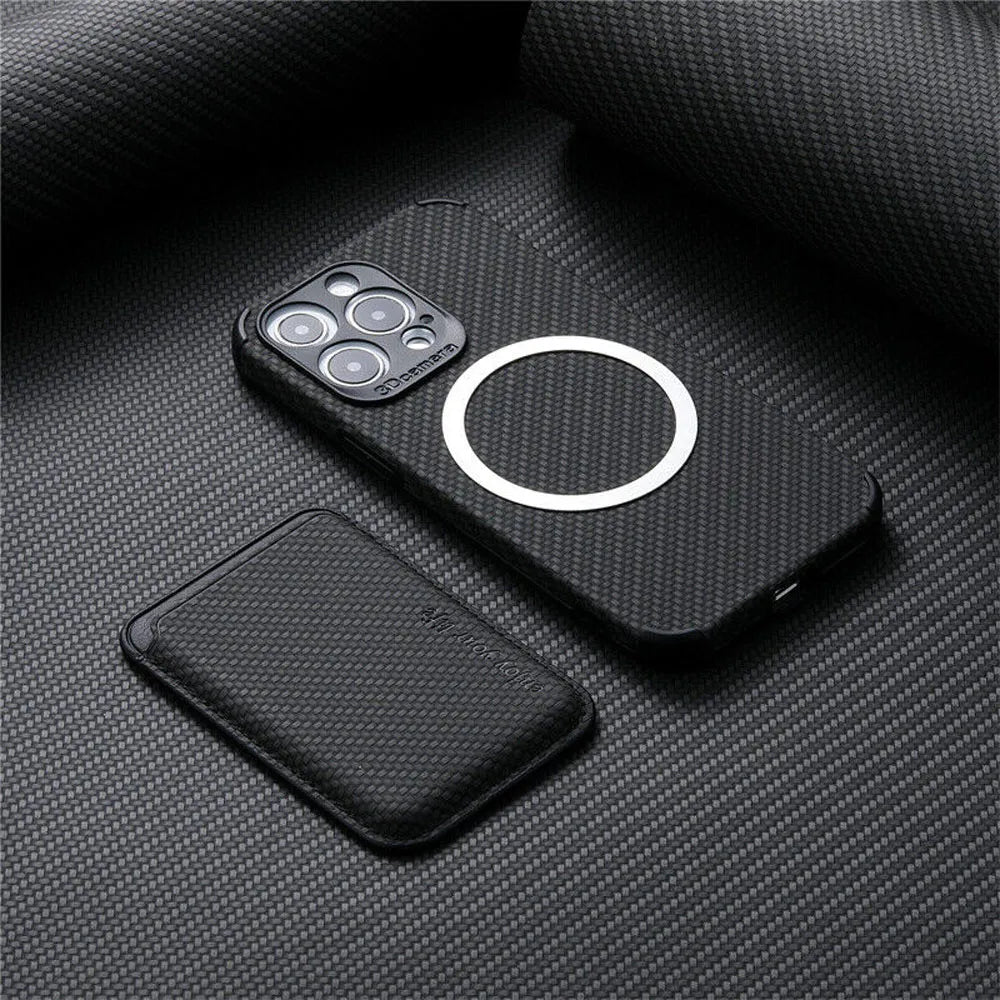 iPhone wallet case with card holder and protective edges