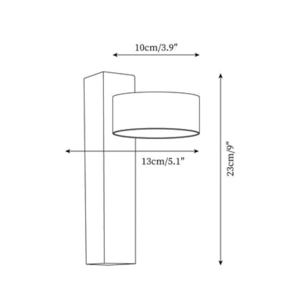 Wall sconce light with rotatable stone shade