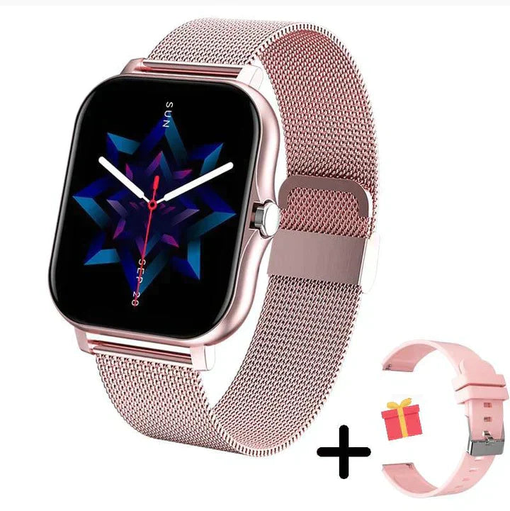 Bluetooth smartwatch with activity, heart rate and sleep tracking - pink