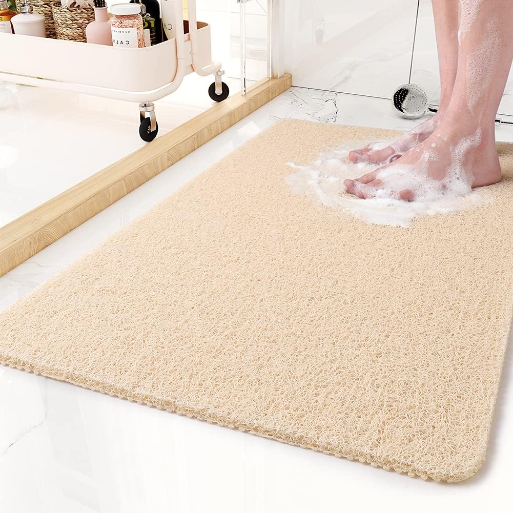 Bath Mat with Quick Dry Non Slip Drainage - yellow