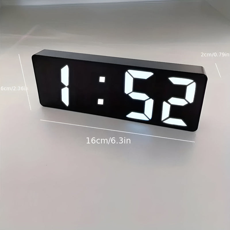 Digital Alarm Clock With Mirror Display and Snooze