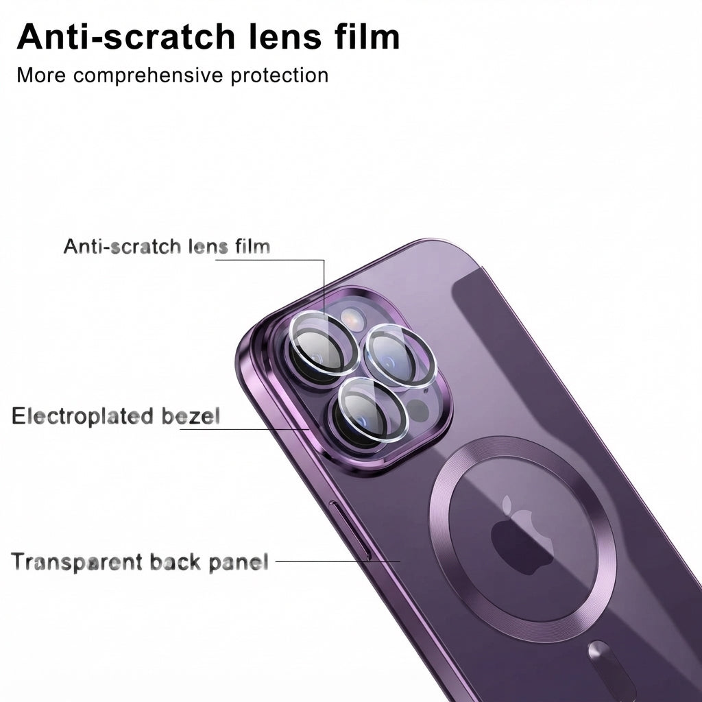 Magnetic leather flip phone case with RFID blocking