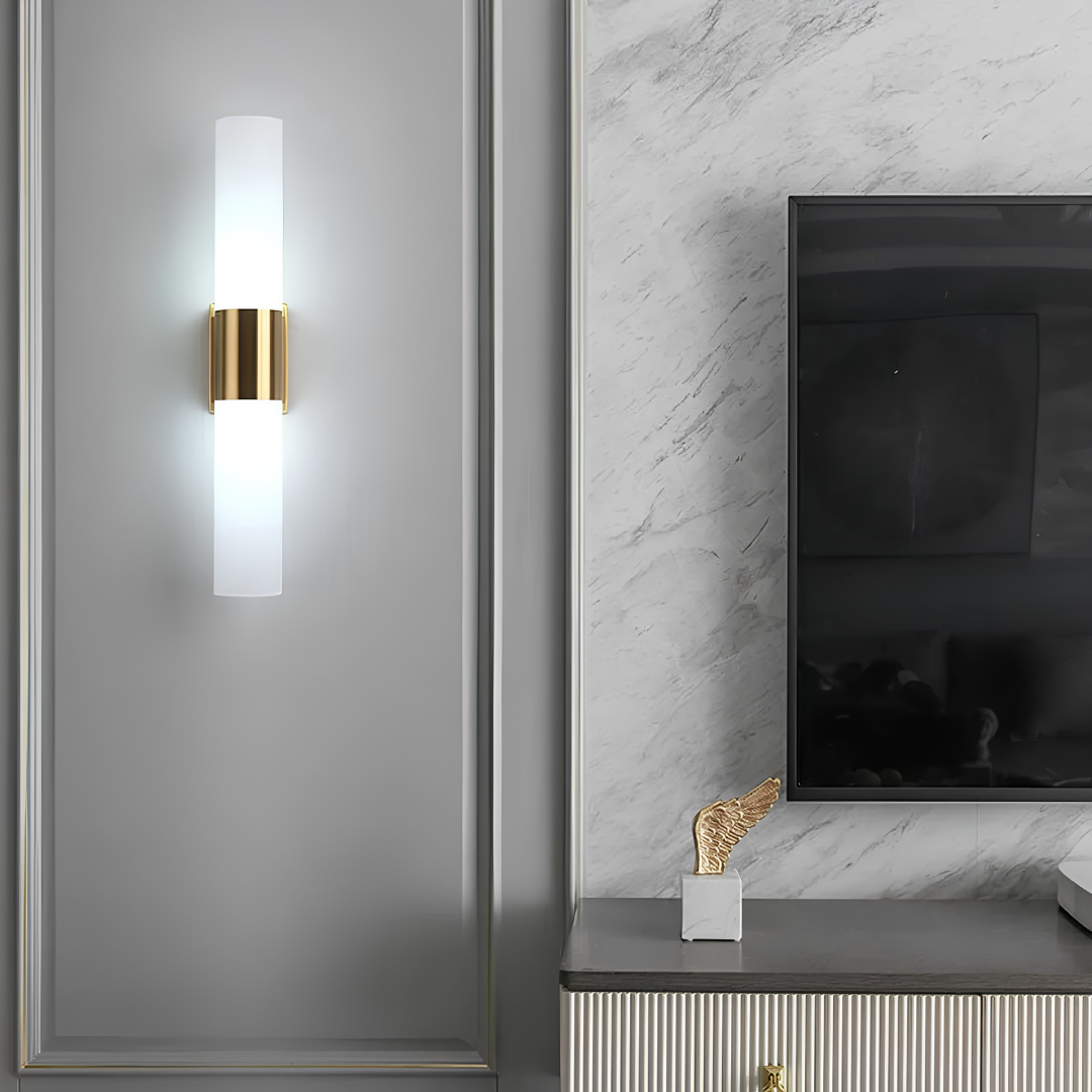 Modern acrylic cylinder wall light with up down lighting
