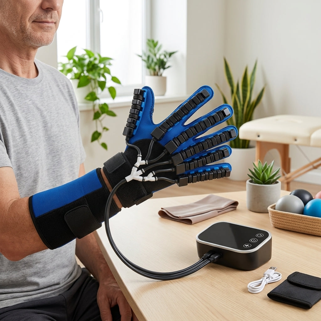 Hand Rehabilitation Glove for Finger Exercises at Home