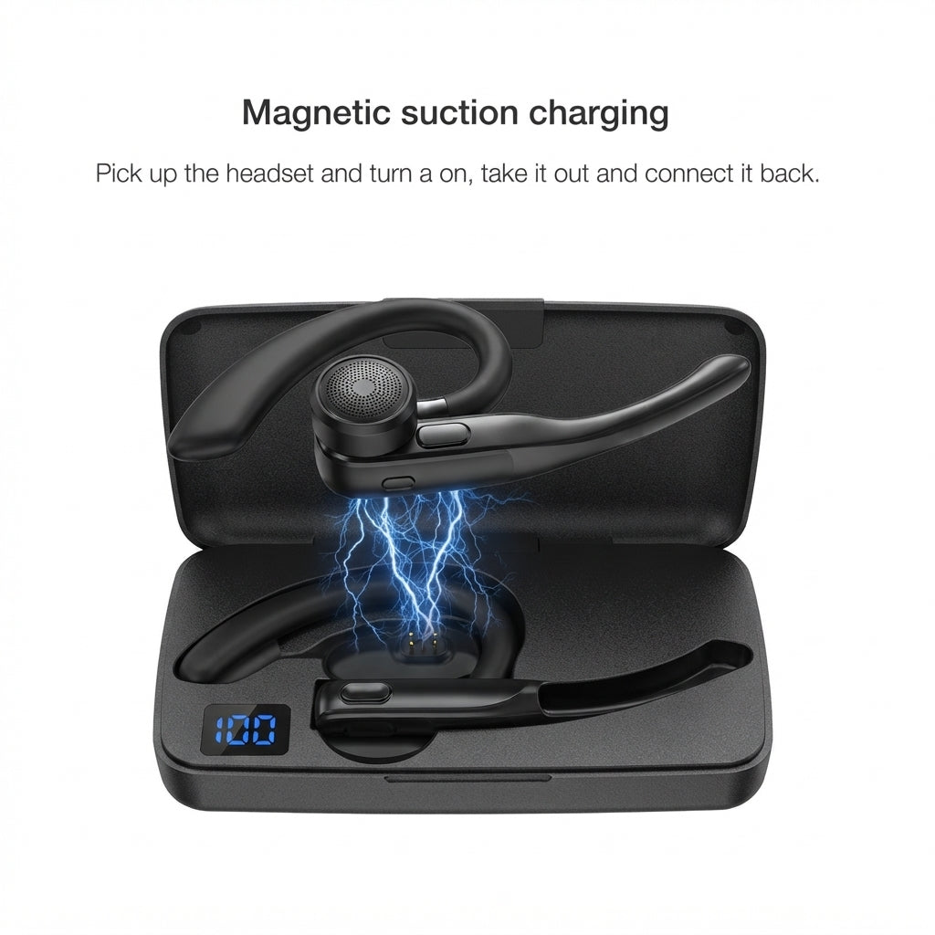 Trucker Bluetooth headset with dual microphone and noise cancelling
