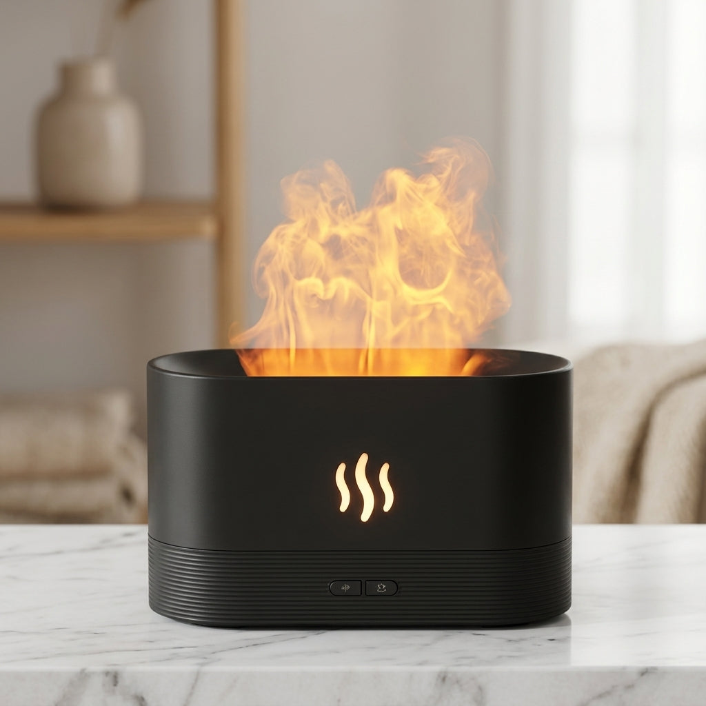 Aroma Diffuser Humidifier With LED Flame Effect