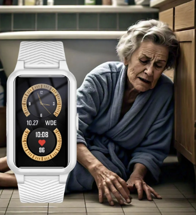 Smartwatch for seniors with GPS fall detection and SOS
