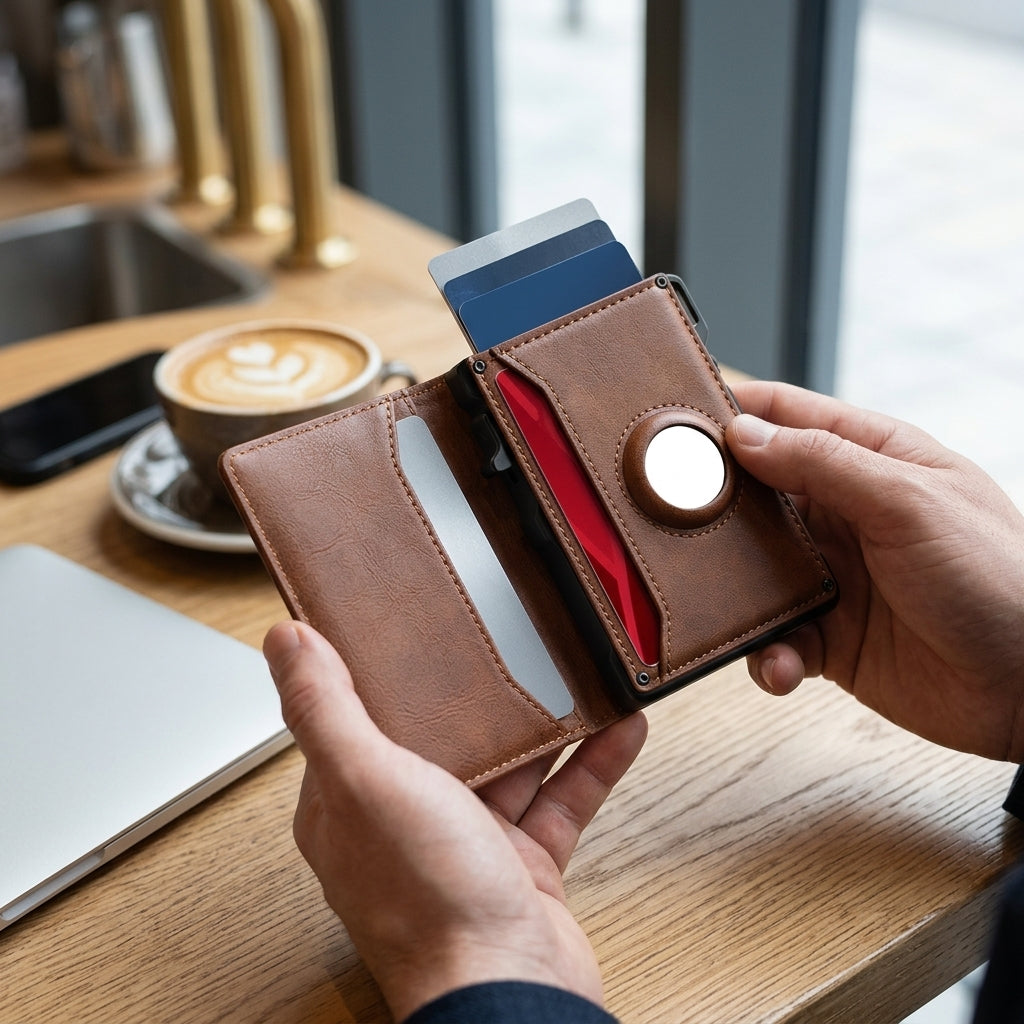Slim Wallet Holder With RFID Blocking Card Slots