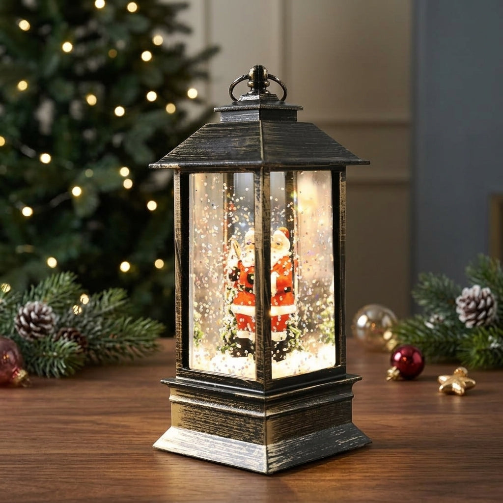 Christmas lantern with timer and battery operation