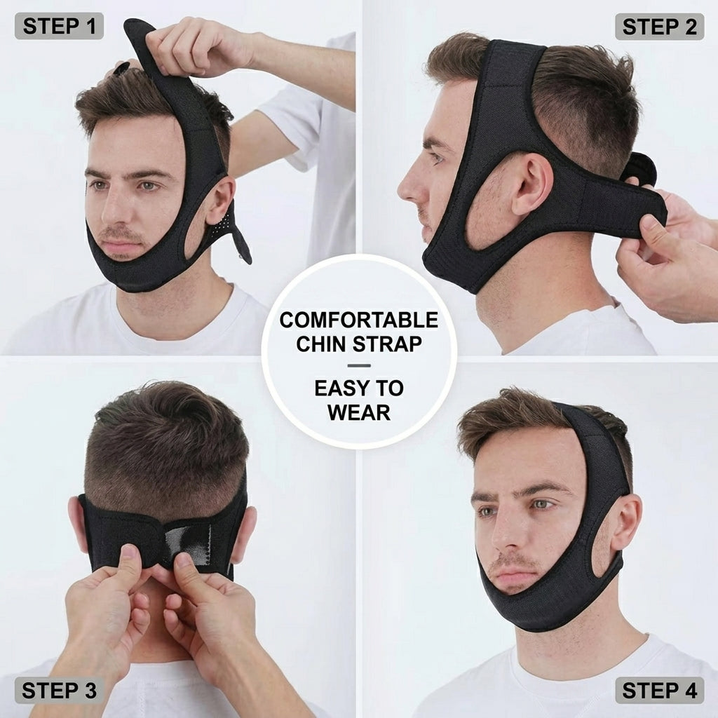 Chin Strap Adjustable Nighttime Sleep Support