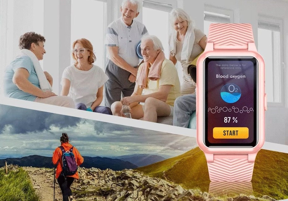 Smartwatch for seniors with GPS fall detection and SOS