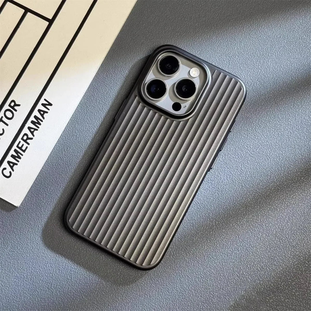 iPhone case with shockproof protection and rugged shield design - black