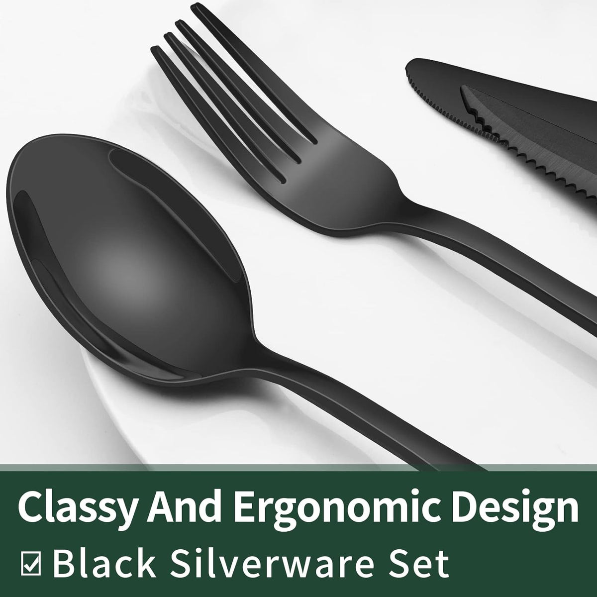 Cutlery set of 24 pieces with dishwasher safe stainless steel