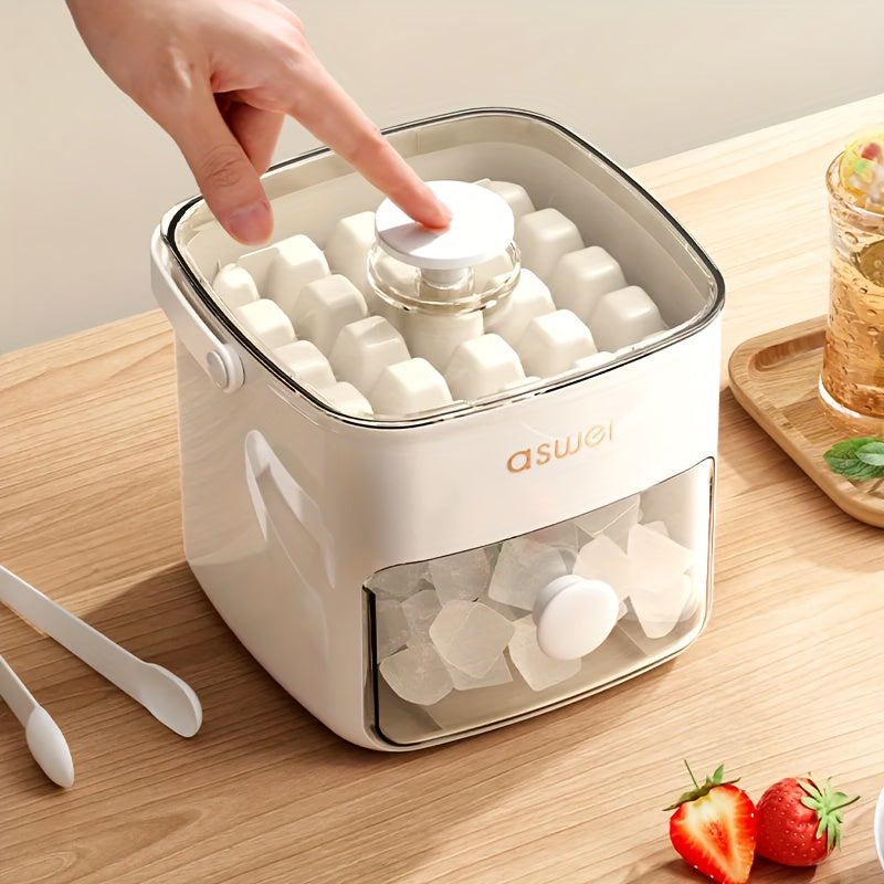 Countertop ice maker with transparent viewing window