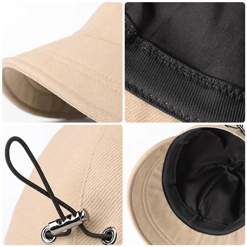 Women's sun hat with wide brim and adjustable fit