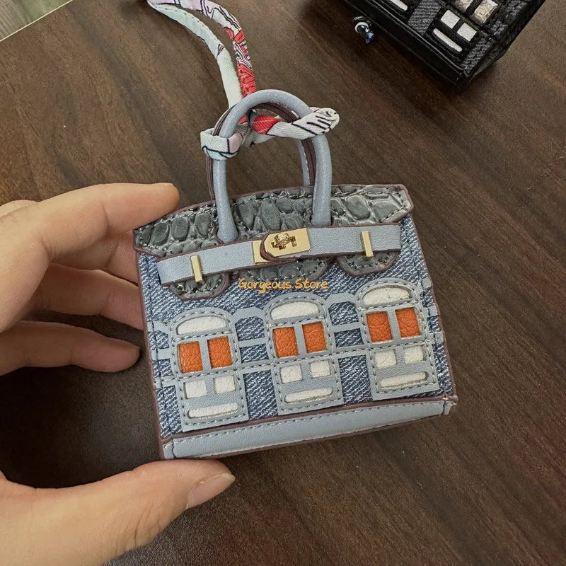 Bag Charm in Mini Handbag Design with Metal Finish