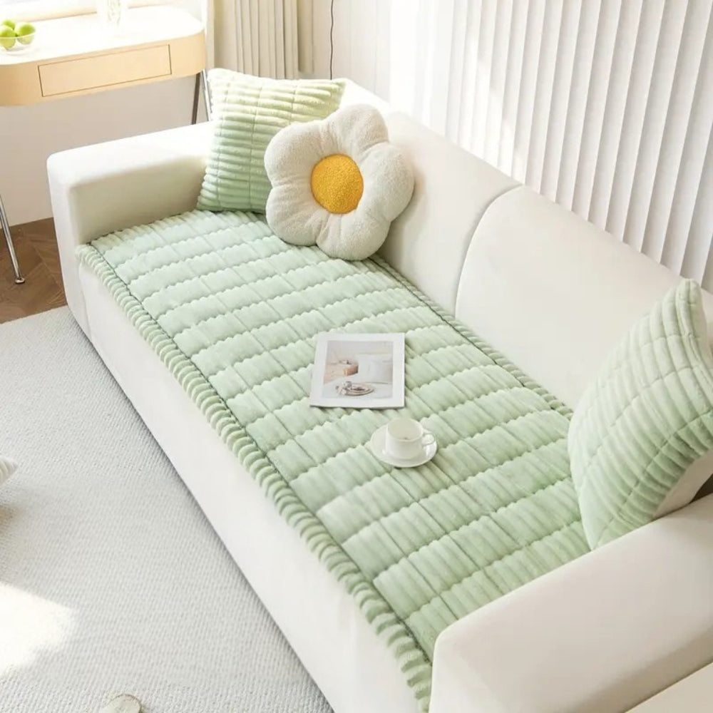 Sofa Seat Cover Quilted Non Slip Winter Style - fresh shadow