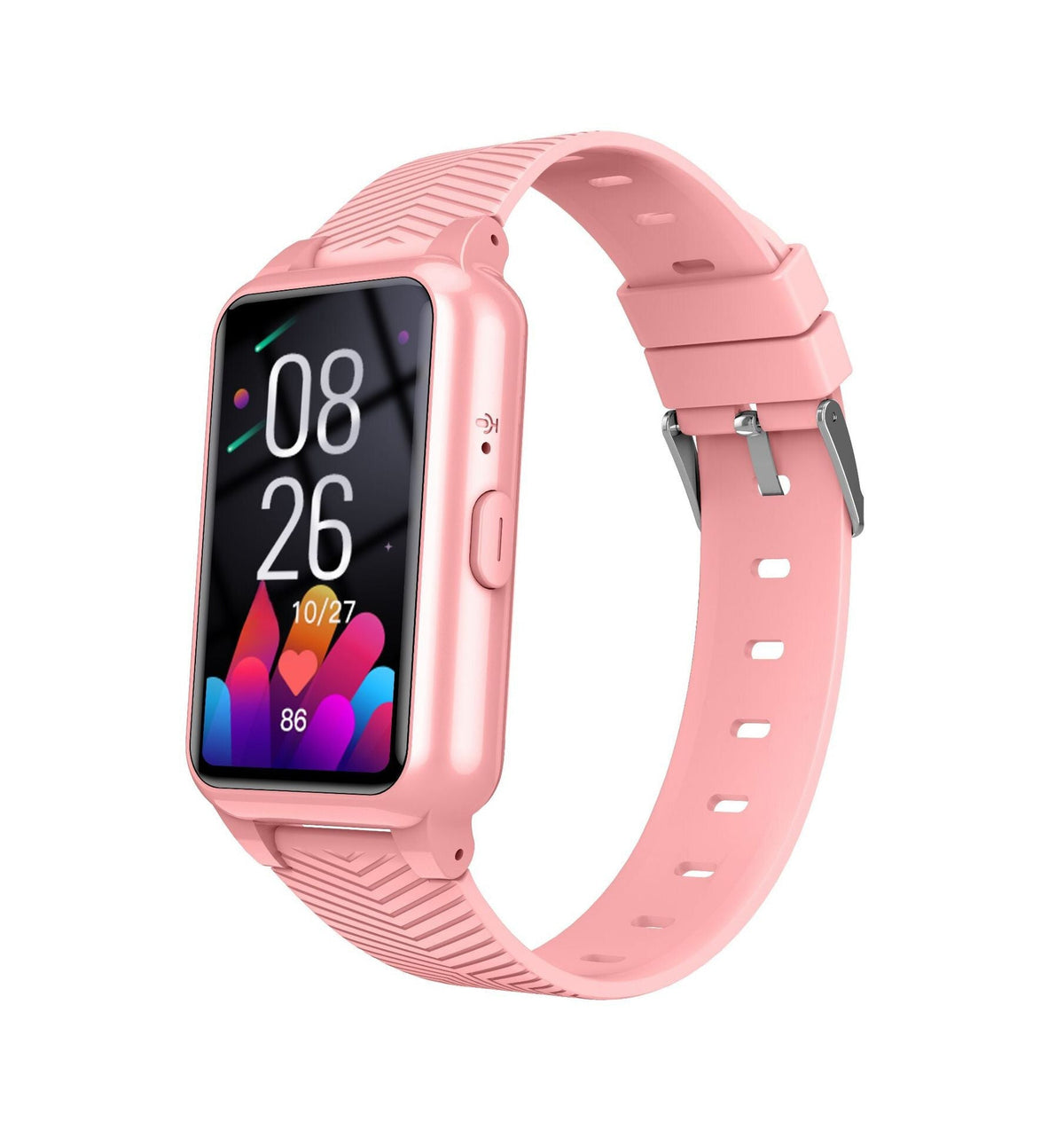 Smartwatch for seniors with GPS fall detection and SOS - pink