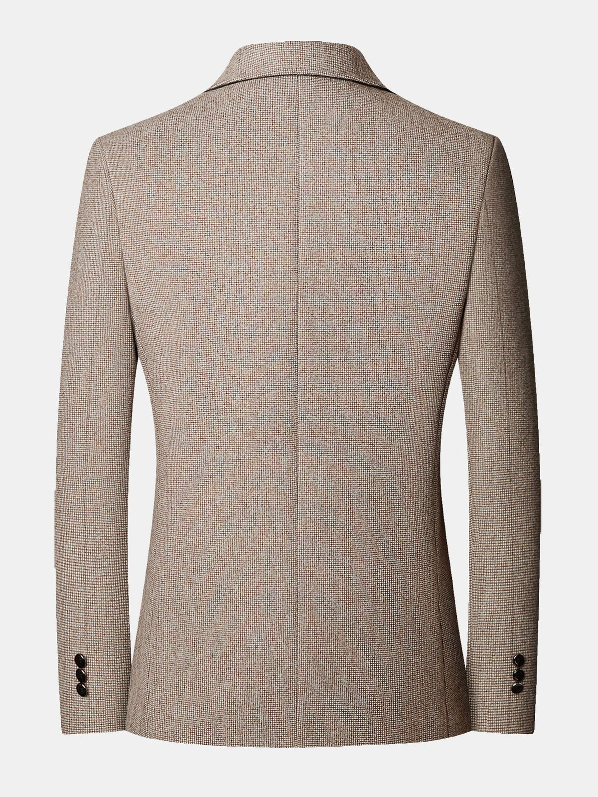 Men's Check Wool Blazer – Notched Lapels Regular Fit