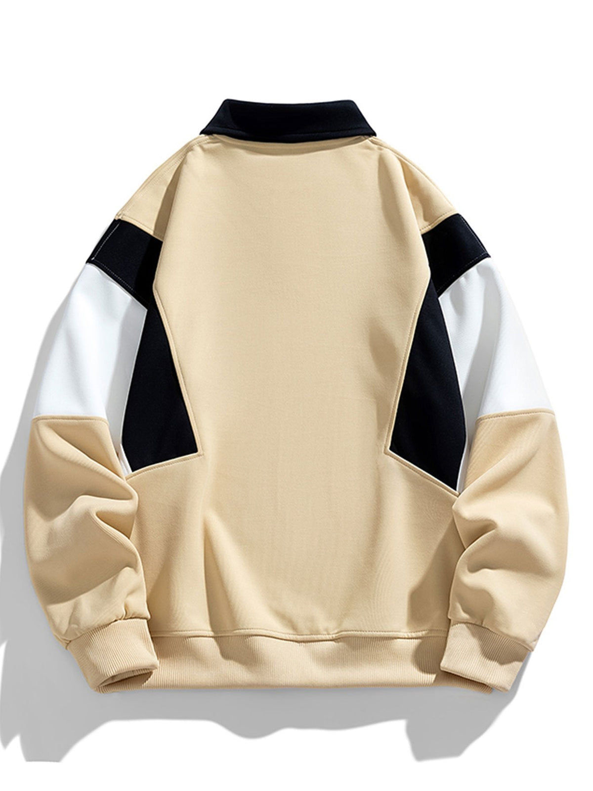 Men's Colour Block Polo Sweatshirt – Relaxed Fit
