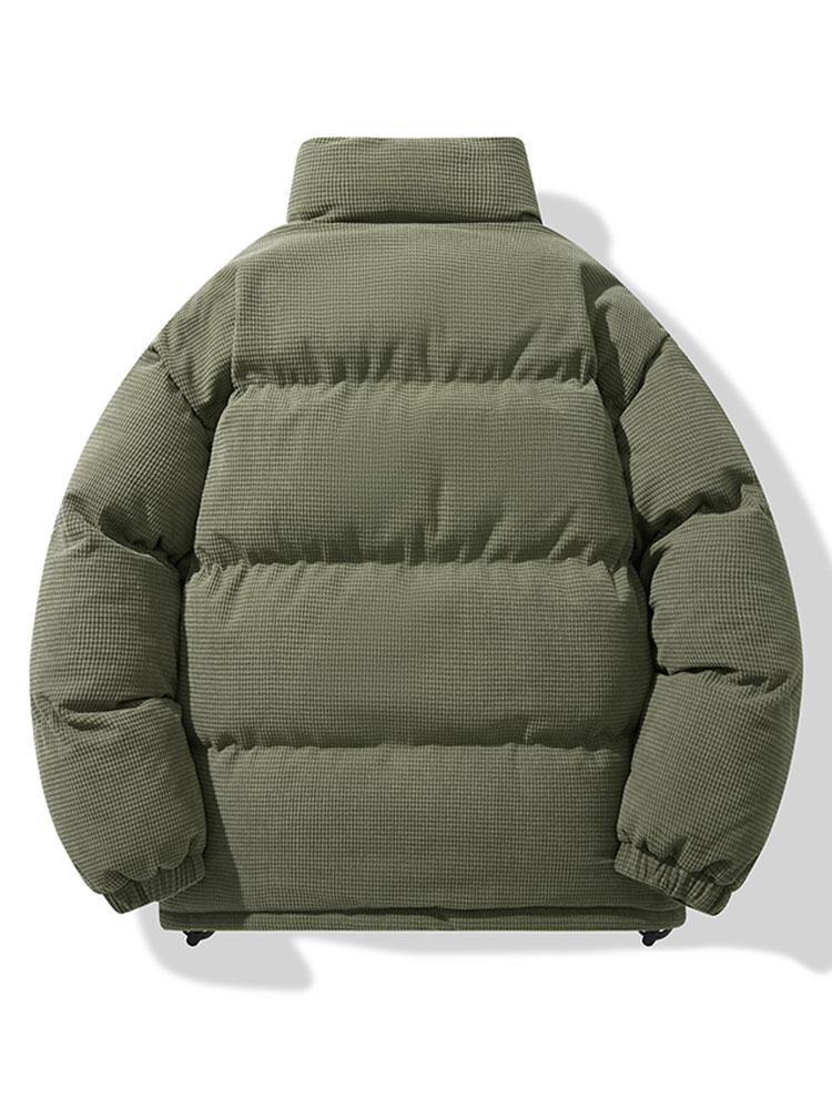 Men's Corduroy Puffer Jacket - Padded Winter Coat