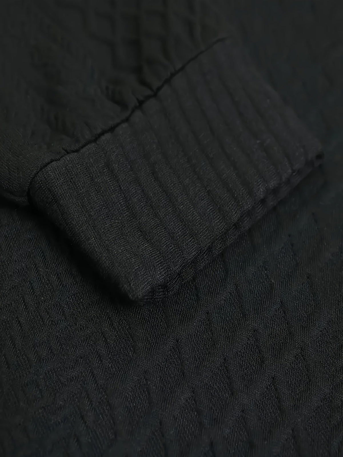Men's Stand Collar Button Henley Sweater - Textured Knit