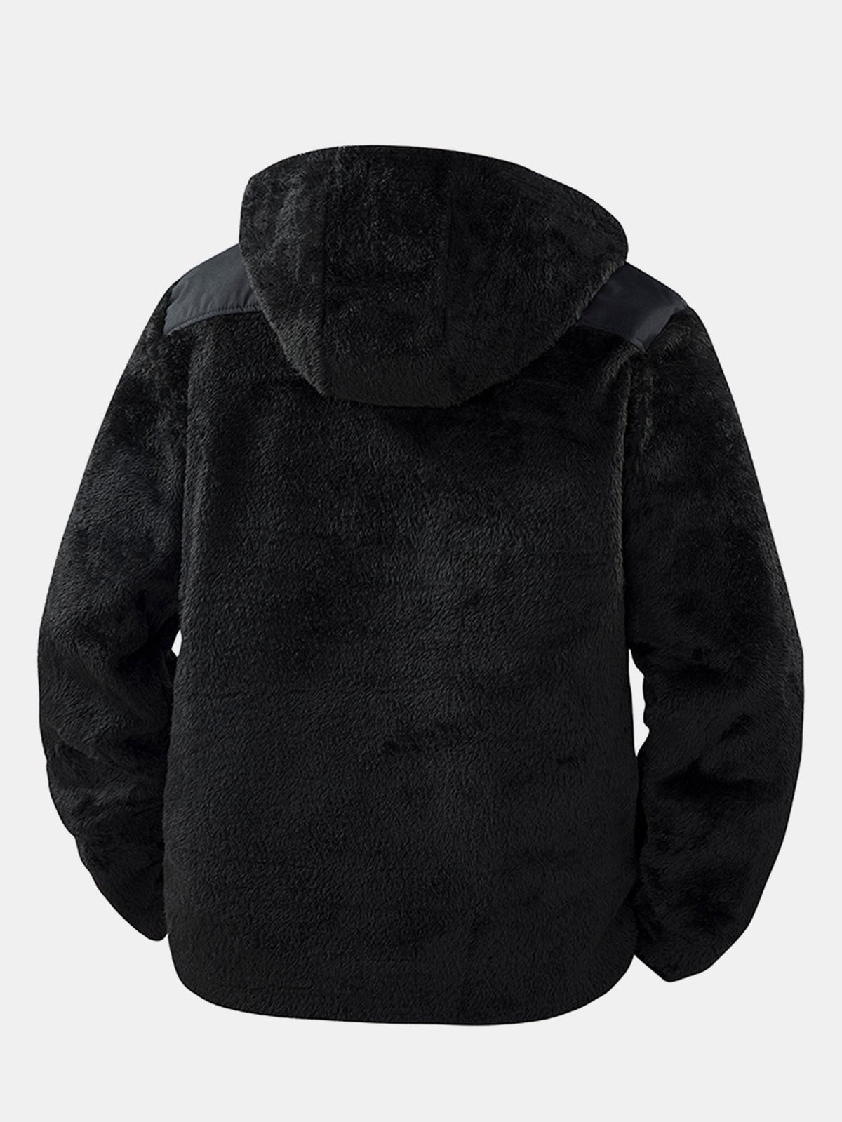 Men's Teddy Fleece Hooded Jacket – Relaxed Fit Warm Casual
