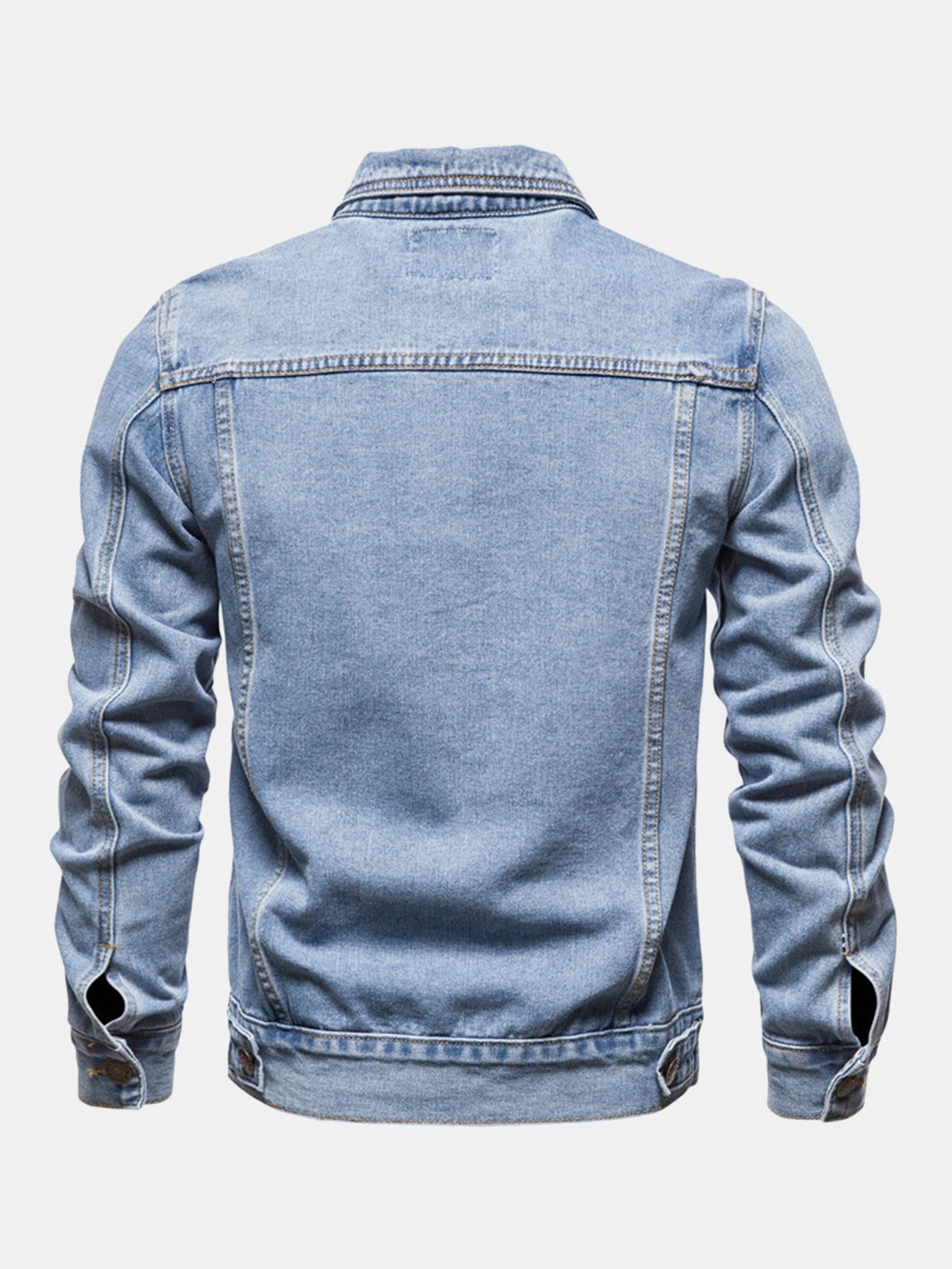Men's Washed Denim Trucker Jacket - Classic Regular Fit