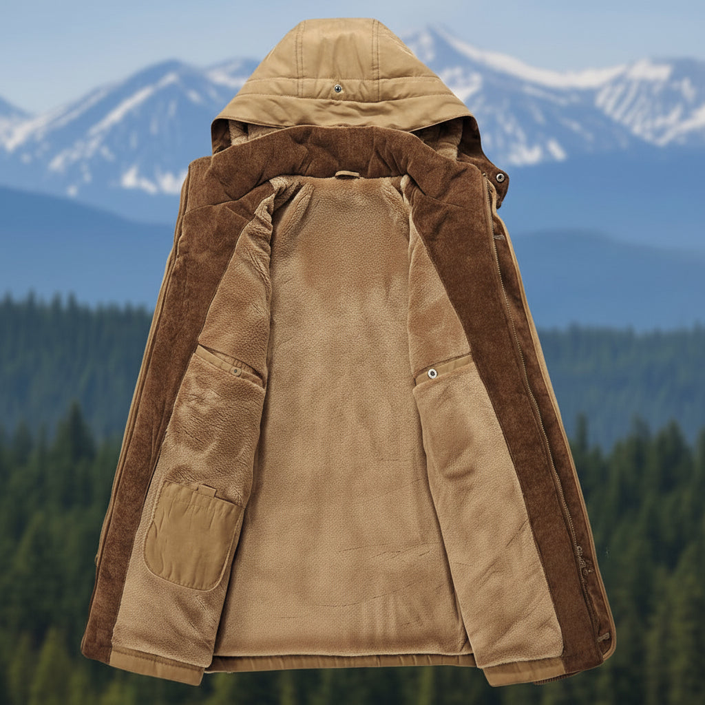 Men's Waterproof Hooded Parka Jacket - Winter Outdoor Coat