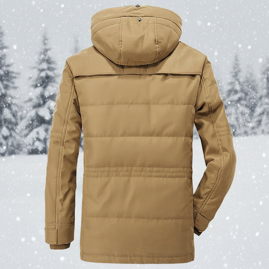 Men's Waterproof Hooded Parka Jacket - Winter Outdoor Coat